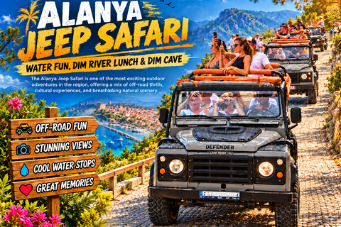 Alanya Jeep Safari: Water Fun, Dim River Lunch & Dim Cave