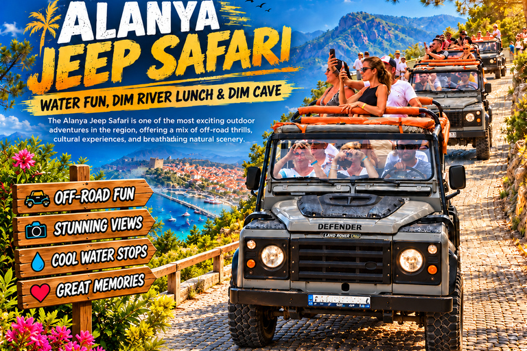 Alanya Jeep Safari: Water Fun, Dim River Lunch & Dim Cave
