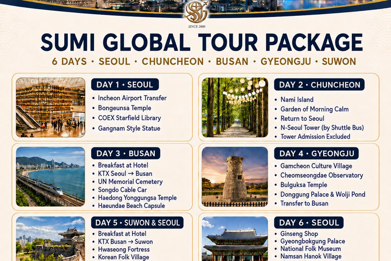 From Seoul: 6-Day South Korea Highlights Tour with Hotels
