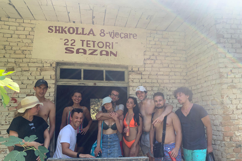 Clare: Excursión en lancha rápida por la isla de Sazan y Karaburun y buceo con tuboVerano 2026 KZ