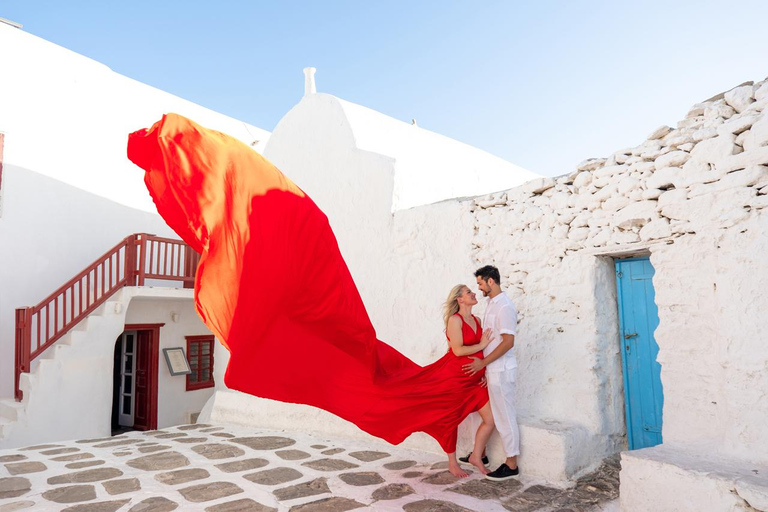 Flying Dress Photoshooting Mykonos