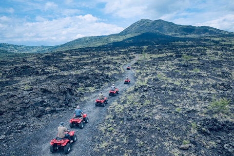 Bali: Mt Batur Black Lava ATV Quad Bike Adventure Tandem Quad Ride with Round Transfer