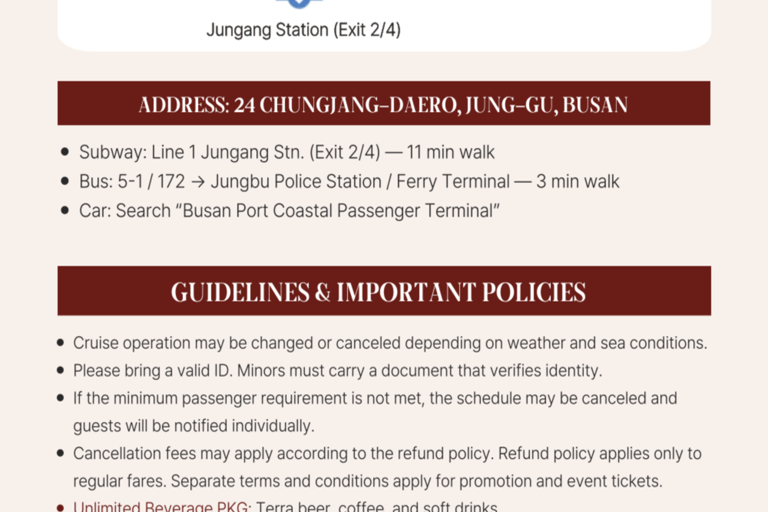 PanStar Busan Coastline Cruise & Sunset & Fireworks