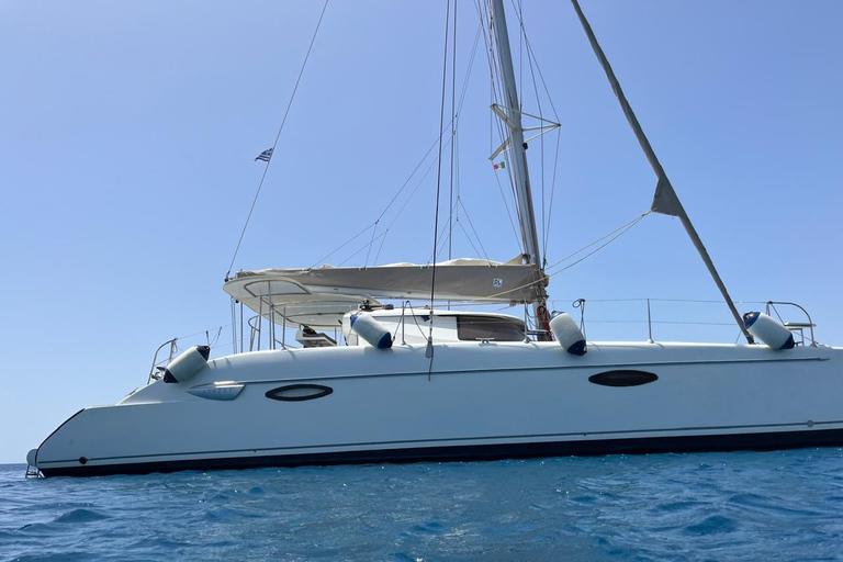 Rhodes: Sailing Catamaran Day Cruise with food and drinks Rhodes: Catamaran Full Day Cruise with food and drinks