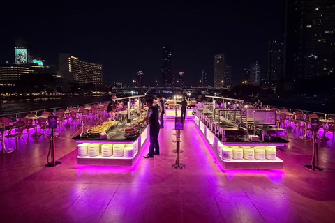 New Super Galaxy Chao Phraya Dinner Cruise from ICONSIAM Rooftop or Bow Open-Air 360° Seat