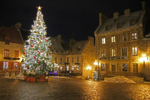 Alegre tour a pie de Navidad en Quebec