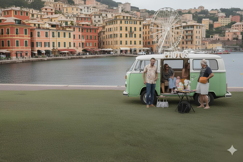 Genoa sightseeing in a hippie Volkswagen with wine Genoa tour in a hippie Volkswagen with wine