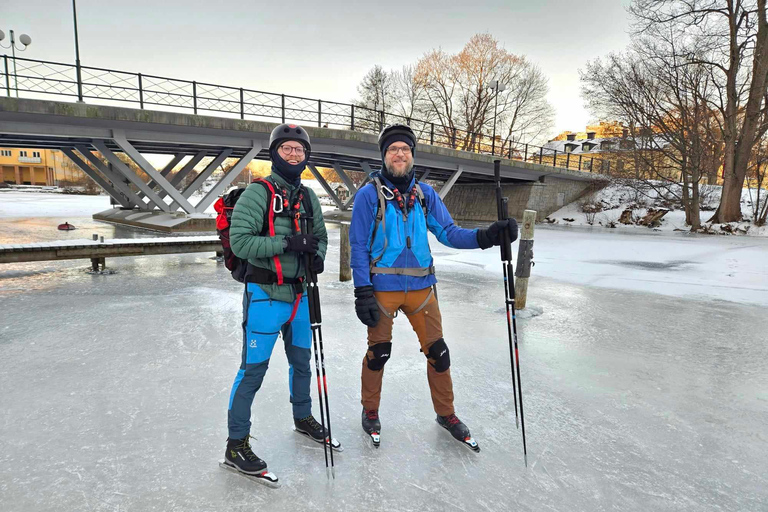 Stockholm: Nordic Ice Skating for Beginners on a Frozen Lake