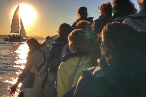 Lisbon Speedboat Sunset with Monuments Sightseeing