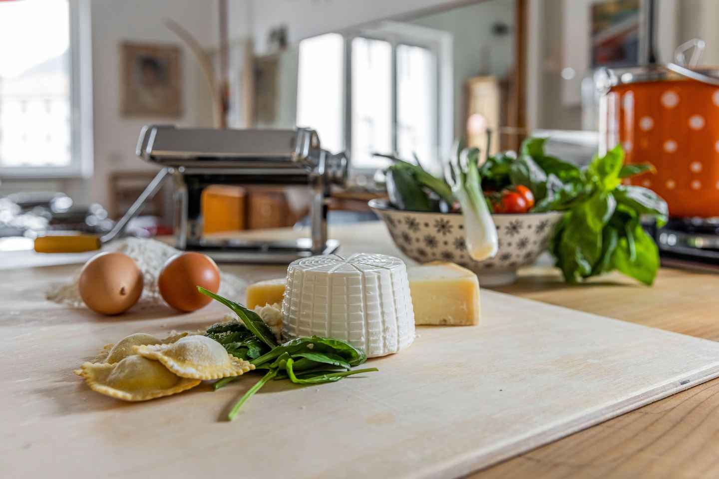 Comosvatn: Ravioli eldhúsnámskeið með víni