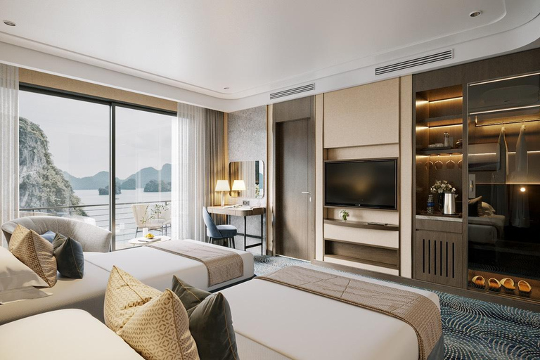 From Hanoi: Ha Long Bay 2-Day Cruise Calista 6 Stars Cruise