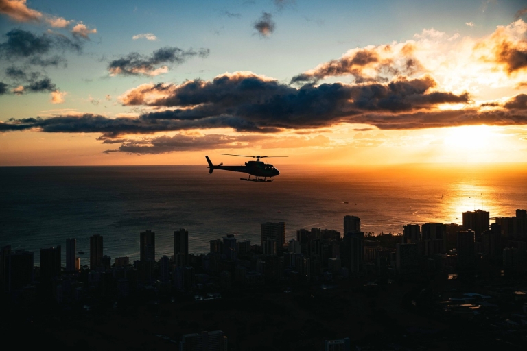 Oahu: Waikiki Sunset Doors On of Doors Off Helicopter TourDoors Off Shared Tour