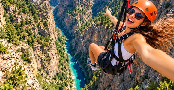 Antalya: Tazı & Köprülü Canyons Sightseeing & Mega Zipline