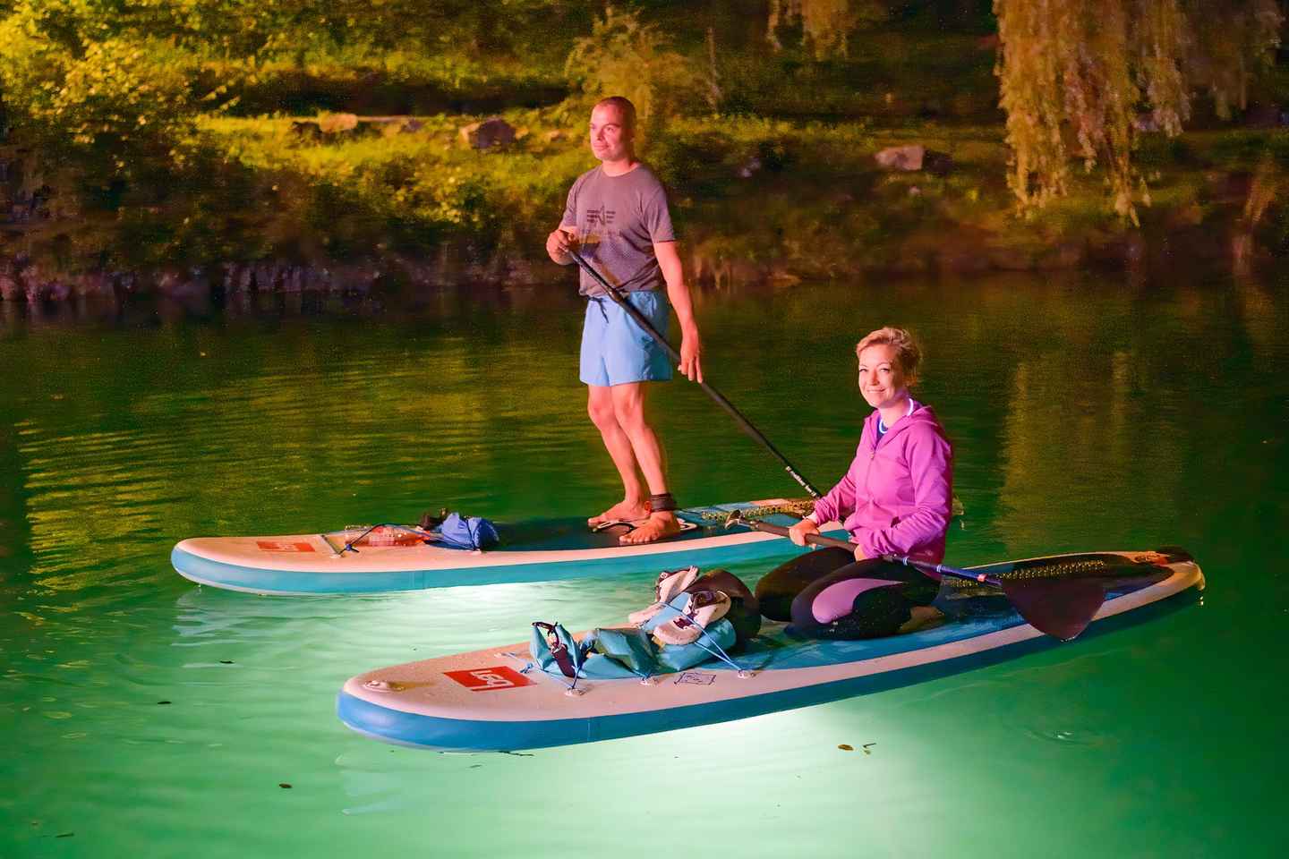 Kvöldferð á SUP í Most na Soči frá Bovec