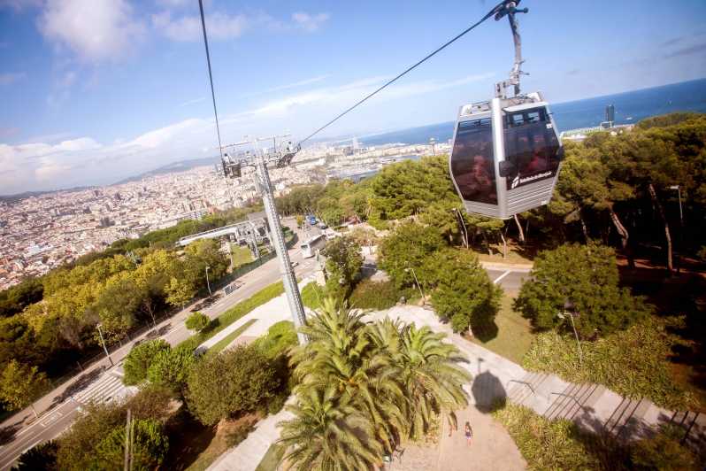 Barcelona: Tur- och returbiljett till Montjuïcs linbana