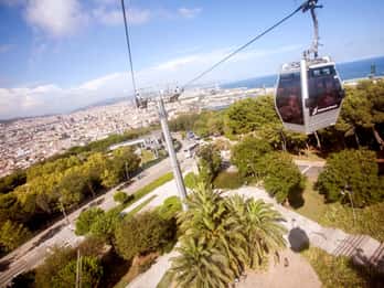 Barcelona: Hin- und Rückfahrticket für die Montjuïc-Seilbahn Barcelona: Hin- und Rückfahrticket für die Montjuïc-Seilbahn