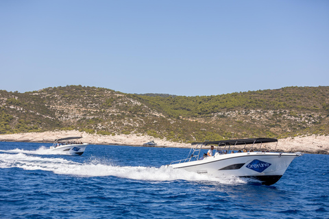 Split or Trogir: Blue Cave, Vis, and Hvar Speedboat Day Trip Group Tour from Split