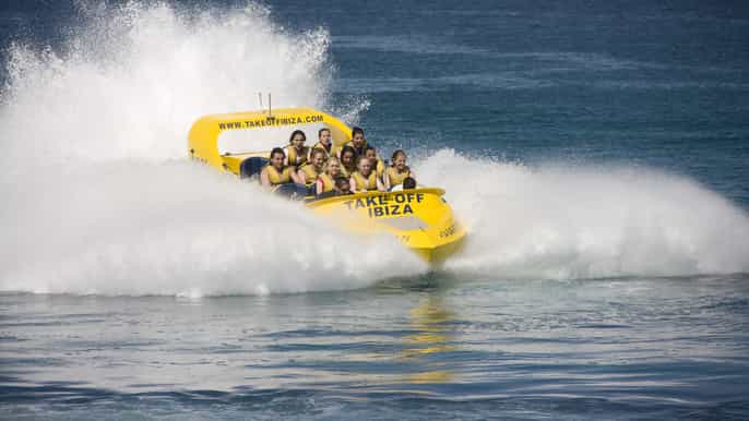 ibiza 1hour "take off" jet boat 360 ride