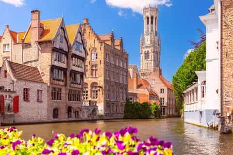 Bruges by train from Brussels with guided tour and canal boat