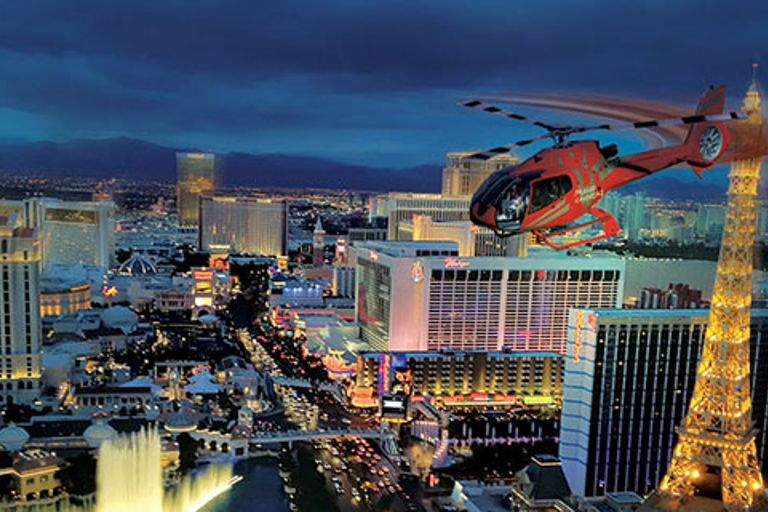 Las Vegas: voo noturno de helicóptero sobre a Las Vegas StripVoo de helicóptero com ponto de encontro