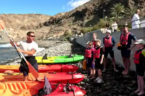 Tenerife: Palm-Mar dubbele kajak met snorkeluitrusting