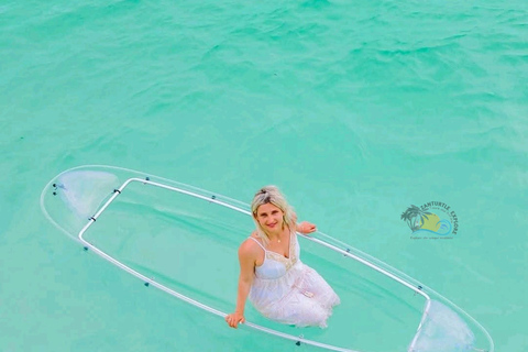 Zanzibar: Transparent Kayak Adventure with Drone Footage Transparent Kayak Adventure with Drone (Pickup included)