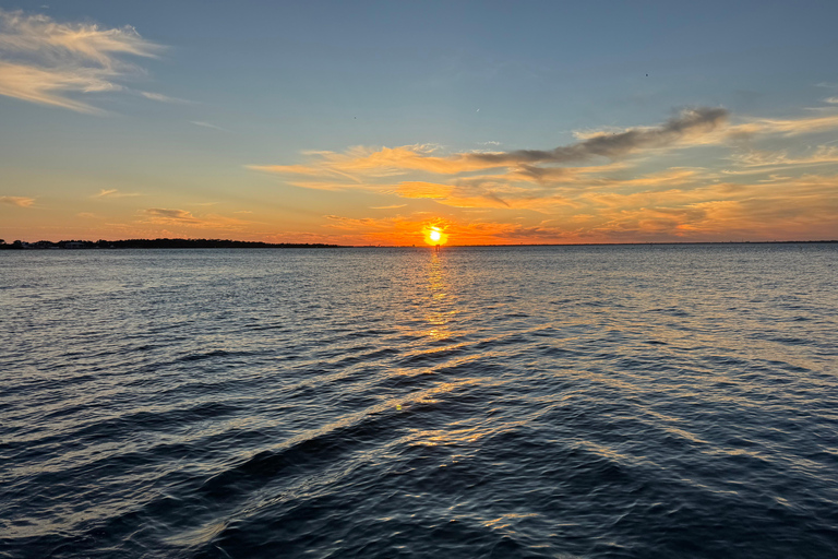 Destin: Sunset Pontoon Boat Cruise With Dolphin Watching