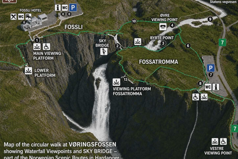 VØRINGSFOSSEN SIGHTSEEING: Waterfall & Sky Bridge Walk 2.5H