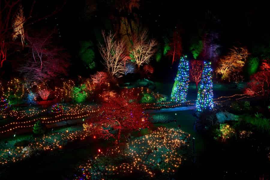 Die Magie von Weihnachten in den Butchart Gardens. Foto: GetYourGuide