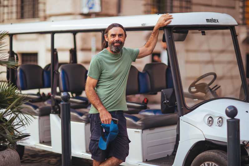 Řím: Večerní prohlídka golfového vozíku s aperitivem