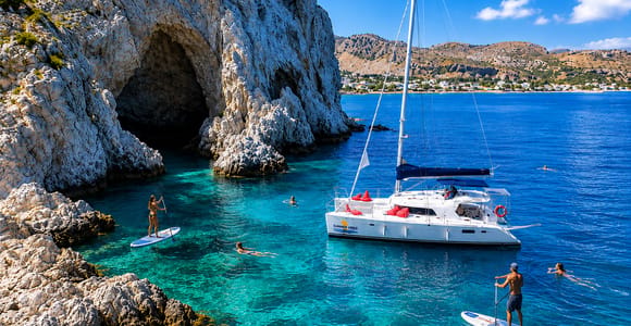 Kolympia: All Inclusive Swim & Snorkel Catamaran Cruise