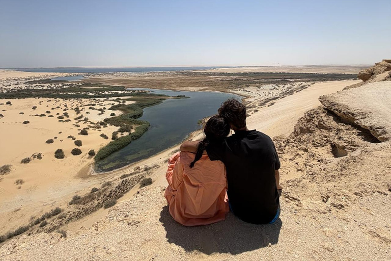 From Cairo: 4x4 Desert Safari, Waterfalls & Magic Lake Shared Tour: Wadi El Rayan, Magic Lake & Lake Qarun, Jeep