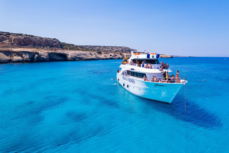 Protaras Medusa Chill Out-Turtle Cruises/Blue Lagoon-SeaCave 4hrs VIP LUXURY Chill-Out Cruise Lunch 2x 30mSwim Best Route