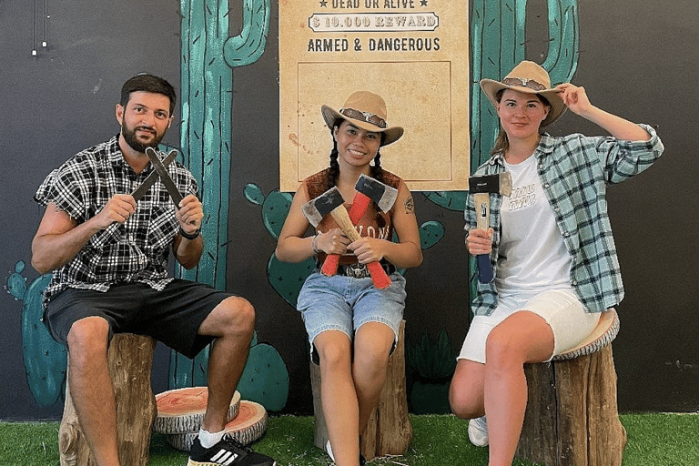 Phuket : lancer de hache avec couteau, shuriken et tir à l&#039;arc en optionForfait 1 activité