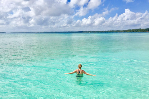 Bacalar Lagoon: Pontoon Tour with Cenote Swim and Historical Highlights