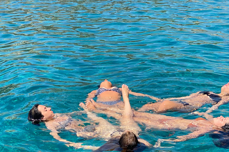 Depuis le port de Faliraki : Excursion en hors-bord avec plongée en apnée et grottes