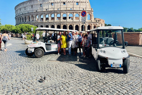 Rome: 4 hours Electric Golf Cart Tour with Custom Itinerary Rome 4 hours Golf cart Personalised tour with Private Pickup