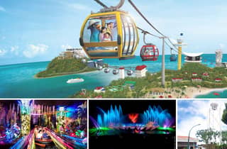 Geführte Tour von Tag zu Nacht auf Sentosa mit 5 Attraktionen