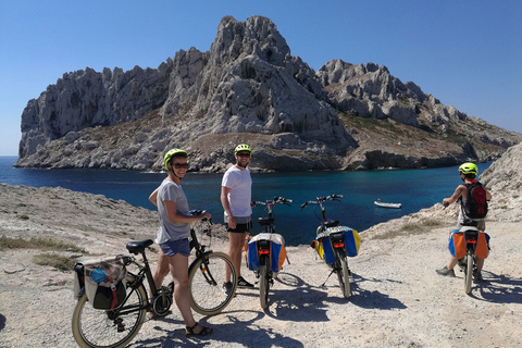 Marseille: Calanques Shore Excursion Electric Bike Day Tour Spanish speaking guide