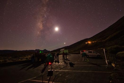 Teneriffa: Berg Teide Sonnenuntergang und Sterne Tour mit SeilbahnBustransfer aus dem Norden mit Abendessen