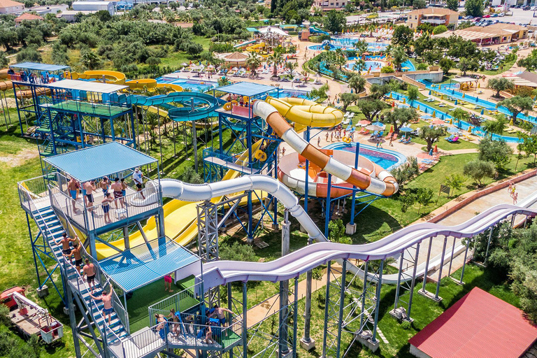 Zakynthos: Eintrittskarte für den Wasserpark mit TransportWasserpark-Eintritt mit Abholung von Tragaki oder Planos