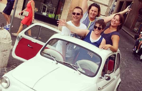 rome driving tour by vintage fiat 500