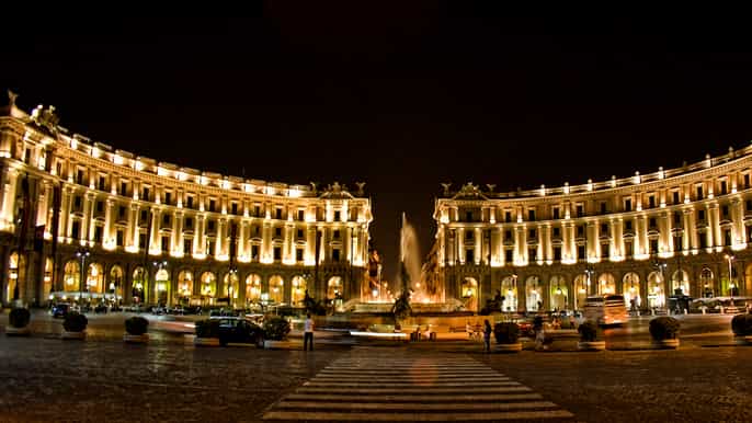 rome private golf cart tour by night
