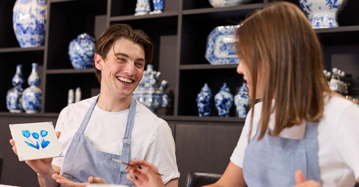 Afbeelding 1 van Amsterdam: traditionele Nederlandse blauwe tegelschilderworkshop