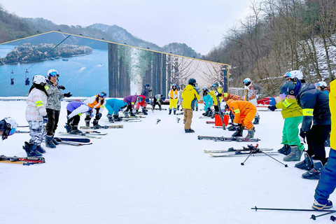 Elysian Ski Dagtocht (Kleding+Skiuitrusting+Basislessen)Vertrek vanaf Hongdae Station Afslag 8