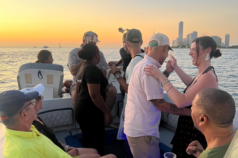 Sunset Party on the bay while sharing with locals