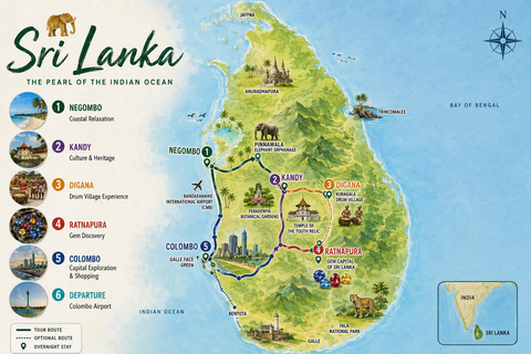 6-Day Sri Lanka Tour: Pinnawala, Kandy & Gem Capital All-Inclusive Package with 3-Star Hotels