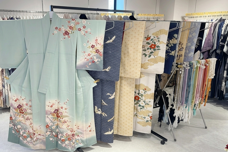 Tokyo: Asakusa Kimono Rental with Hairstyling & Photoshoot Female Basic Packages