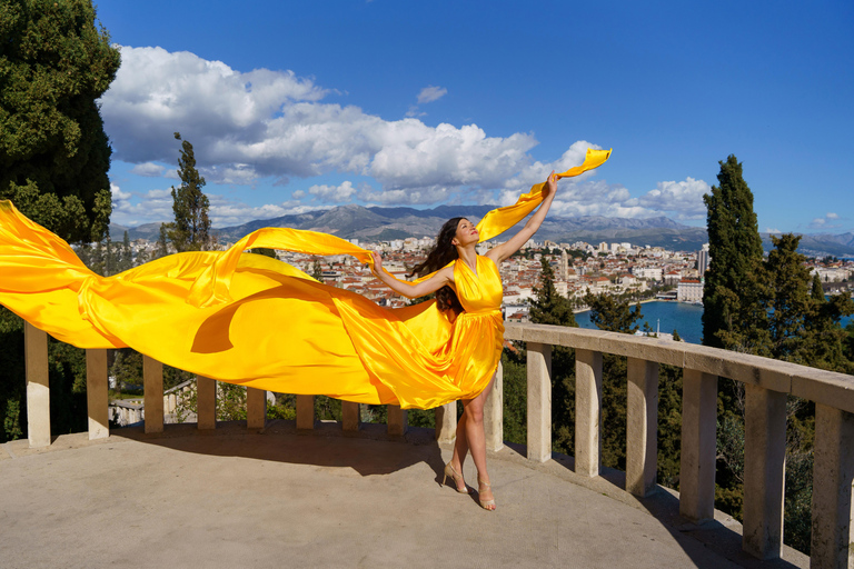 Private Flying Dress Photo Session in Split, Croatia