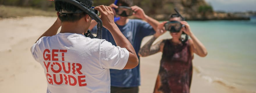 Lombok : visite privée de la plage rose et plongée avec tuba à Gili avec GoPro
